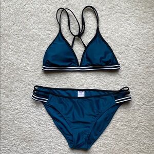 Xhilaration Teal Bikini Top & Bottoms Swimsuit Set